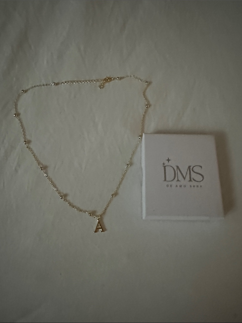 Gold Initial 'A' Necklace - Gold Letter Pendant Necklace